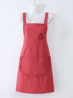 Tablier De Femme En Coton Avec Design Japonais